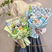Мультяшная кукла для друга, подарок на день рождения, букет