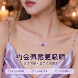 韩版可爱时尚项链女吊坠心形LOVE短款锁骨链配饰送闺蜜礼物