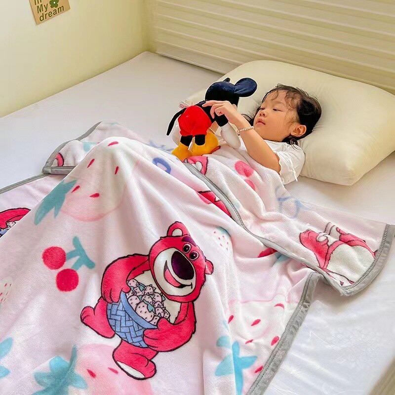 毛毯午睡办公室加厚冬宿舍女生学生午休儿童空调盖腿小被子牛奶绒