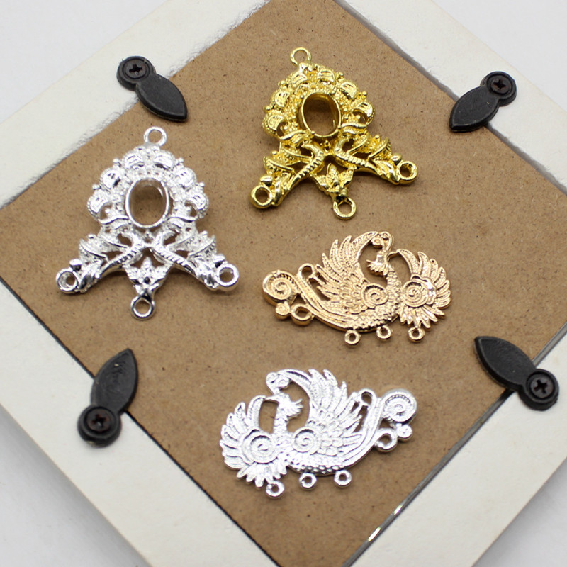 diy手工制作古风汉服饰品花钿发冠璎珞项圈凤凰链接挂圈配件