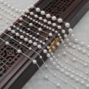 diy洛丽塔饰品配件loita头饰王冠吊坠珍珠铜链条秀禾流苏材料