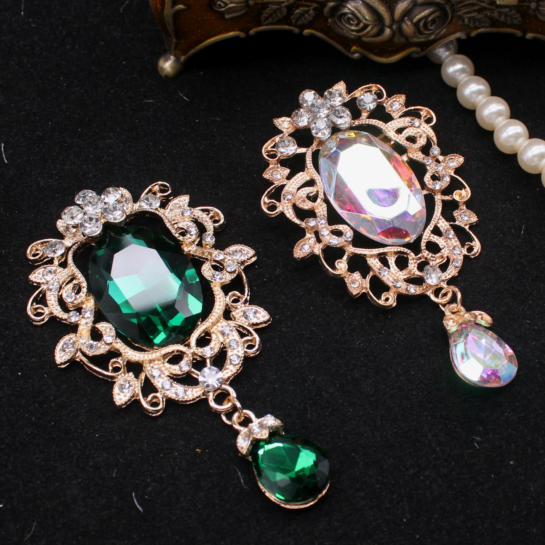 Lolita皇冠合金胸针材料