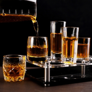 白酒杯分酒器酒盅套装70ml一口杯家用古风小号酒吧子弹烈酒杯
