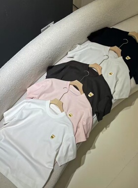 现货网红白色棉短袖t恤修身显瘦男士体恤新青年舒适百搭上衣2025