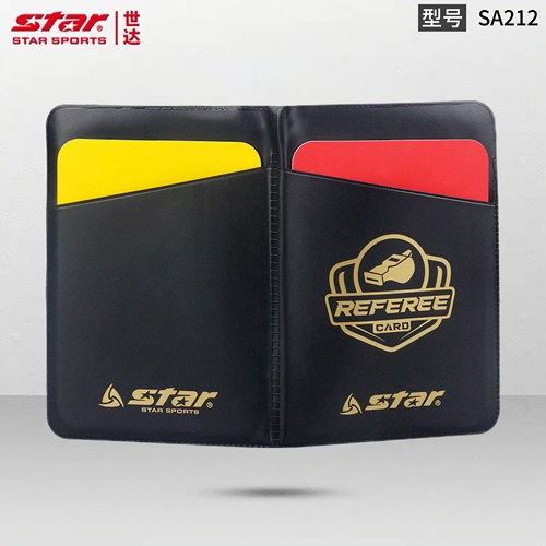 正品star世达红黄牌足球裁判装备比赛红黄牌套装带记录纸SA212