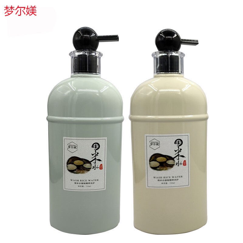 梦尔美淘米水植物滋养柔顺洗发乳护发霜梦尔媄淘米水洗发水750ml
