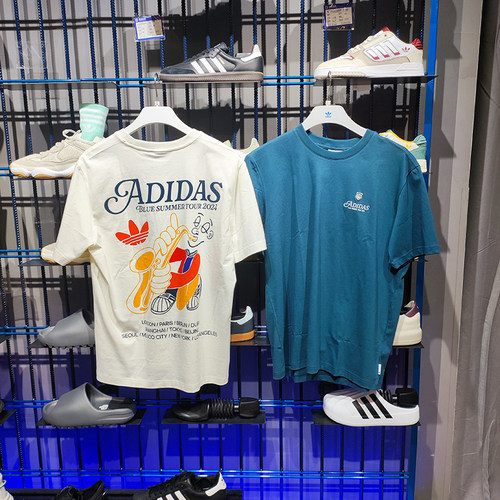 Adidas阿迪达斯三叶草男子印花运动休闲圆领短袖T恤IS0225 IS2937