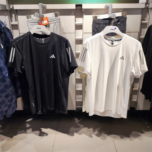 正品Adidas阿迪达斯男子运动训练透气休闲圆领短袖T恤JF1472 1473