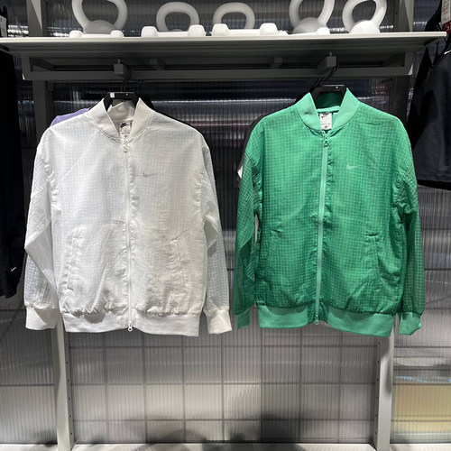 正品Nike/耐克女子梭织运动夹克新款宽松印花皮肤衣外套DV7973
