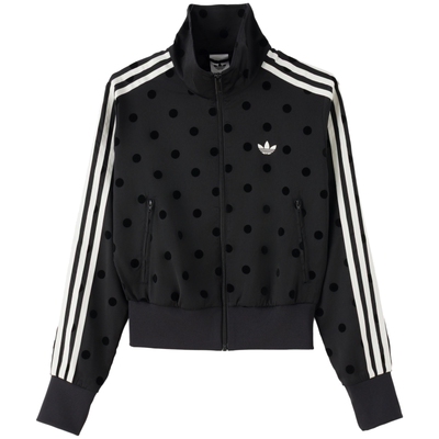 Adidas阿迪达斯三叶草女波点夹克外套26秋季新款立领运动服KV1166