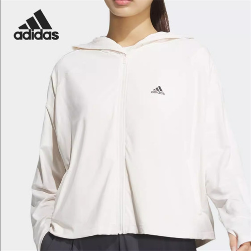 Adidas/阿迪达斯正品新款女士凉感防晒拉链夹克外套JJ1336