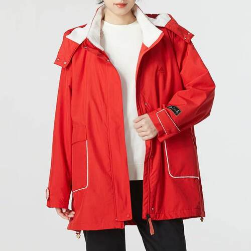 正品Adidas/阿迪达斯女子保暖宽松休闲连帽运动夹克外套 HZ2995