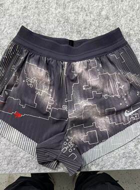NIKE耐克女子速干中腰印花跑步健身短裤含衬裤冬季新款IZ5504-573