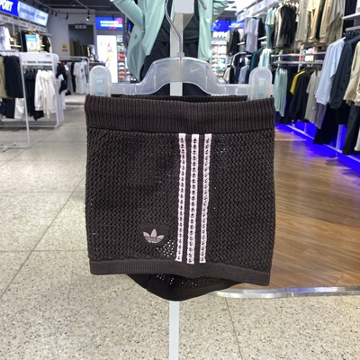 Adidas阿迪达斯三叶草女裤26夏新款镂空针织运动休闲短裤KE0197