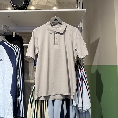 Adidas阿迪达斯男子短袖POLO衫凉感26夏新款商务翻领T恤 KG0819