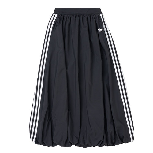 Adidas阿迪达斯三叶草花苞裙气质中长款蓬松2026春半身裙KC8088