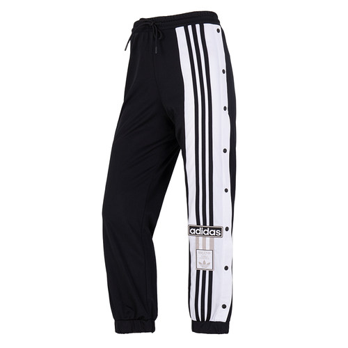 Adidas/阿迪达斯三叶草女子运动休闲侧开排扣束脚运动长裤 GJ6580