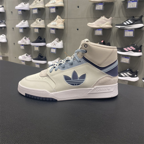 高帮板鞋Adidas三叶草休闲鞋男女