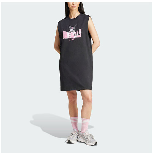 Adidas阿迪达斯三叶草女士新款时尚透气运动宽松背心连衣裙JG8054