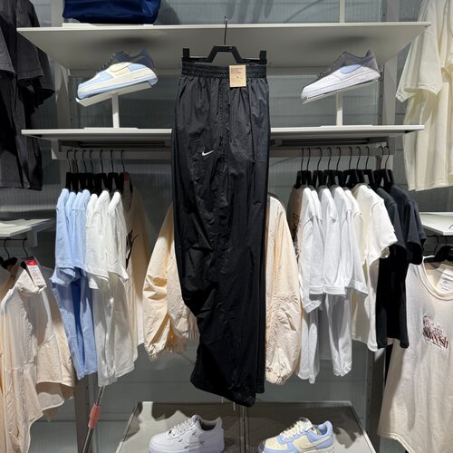 NIKE耐克女26夏季新款刺绣速干透气工装风休闲直筒长裤IO3377-010