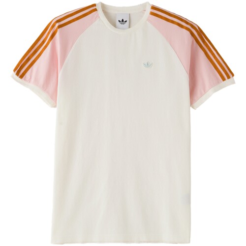 Adidas阿迪达斯三叶草拼色透气半袖26夏男三条纹短袖T恤 KX1259