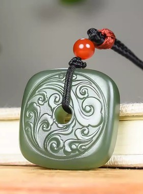 玉阅珠宝男女和田玉天然吊坠