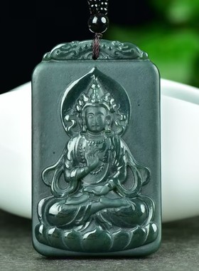 玉阅珠宝和田青玉观音吊坠男款