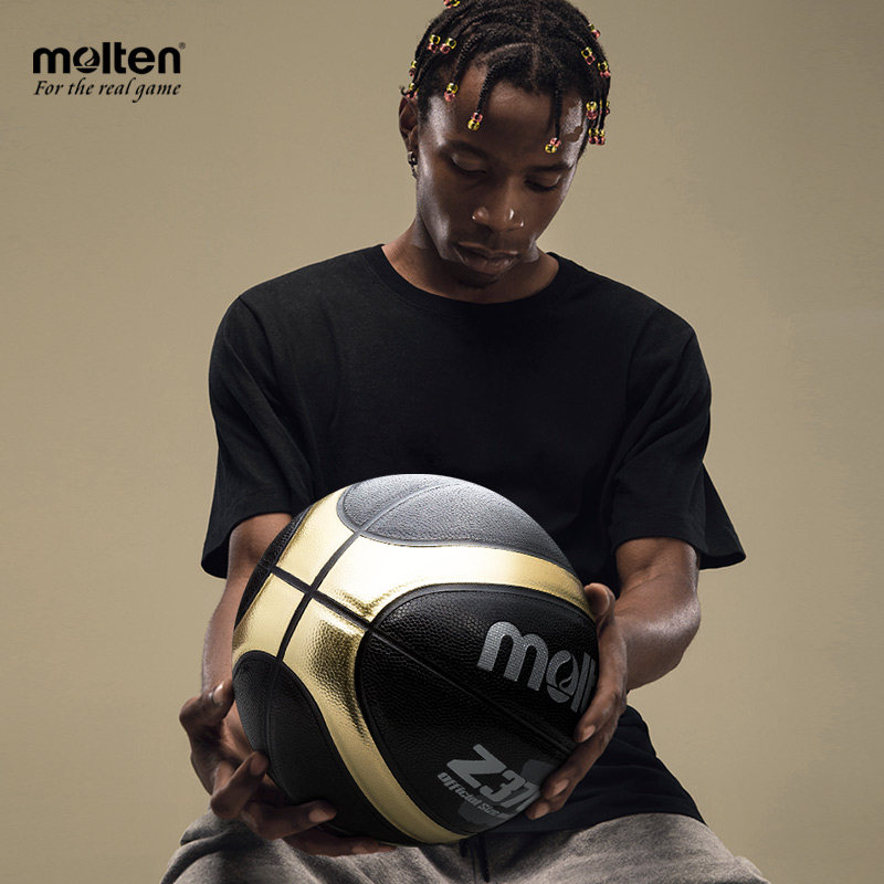 摩腾molten黑金篮球7号男学生通用室内外耐磨水泥地pu篮球3700