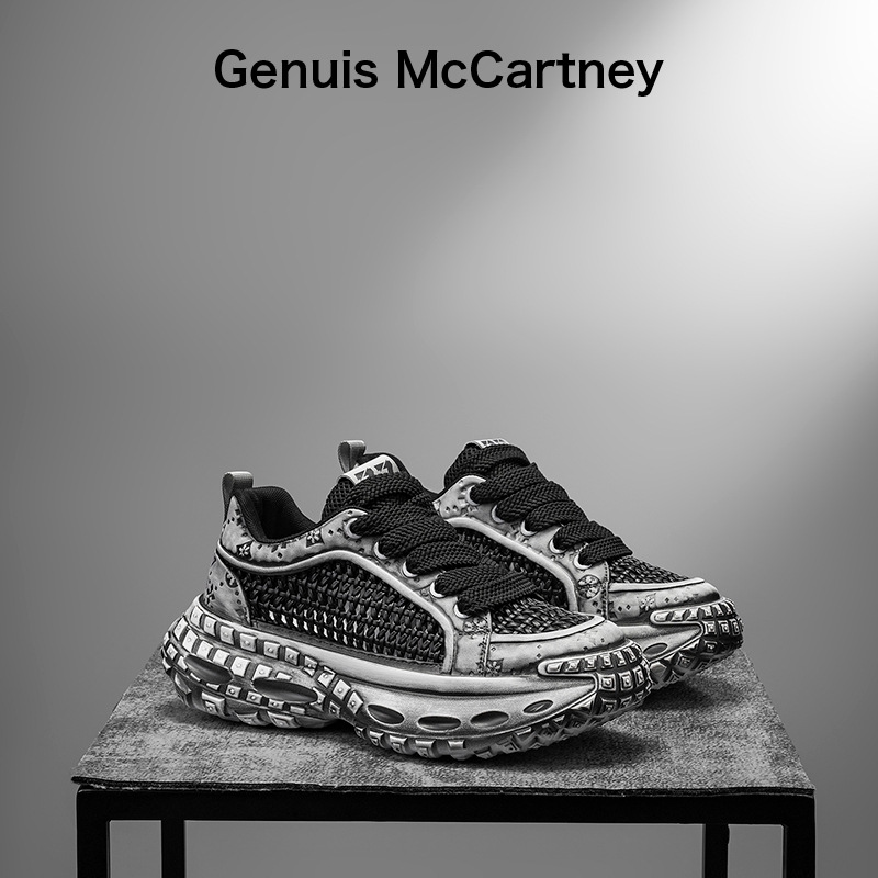 Genuis McCartney休闲鞋2025新款夏季透气网面厚底增高潮流老爹鞋