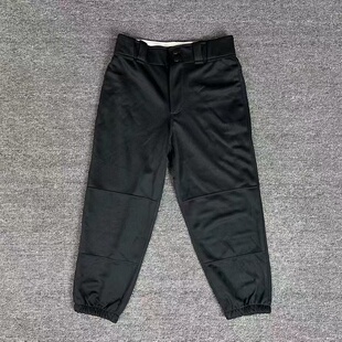 成年青少年棒球/垒球七分裤裤运动休闲白色灰色黑色红色