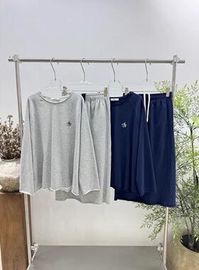 欧洲站2026春季新款  ph23时尚圆领宽松长袖上衣加半身裙套装5192