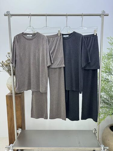欧洲站PH23正品2026秋季新款圆领短袖屁帘长裤套装5746