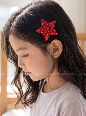 芒果儿童星星发夹女童侧边刘海夹宝宝前额碎发夹子发卡头饰饰品mg