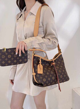 CITEX LV官方旗舰店子母购物袋女包2025新款潮牌复古老花中古单肩