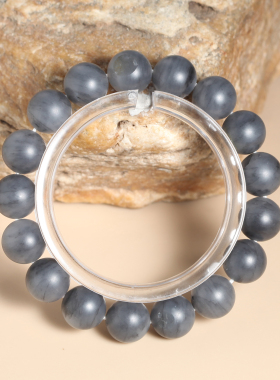 新疆和田玉籽料青花玉圆珠单圈