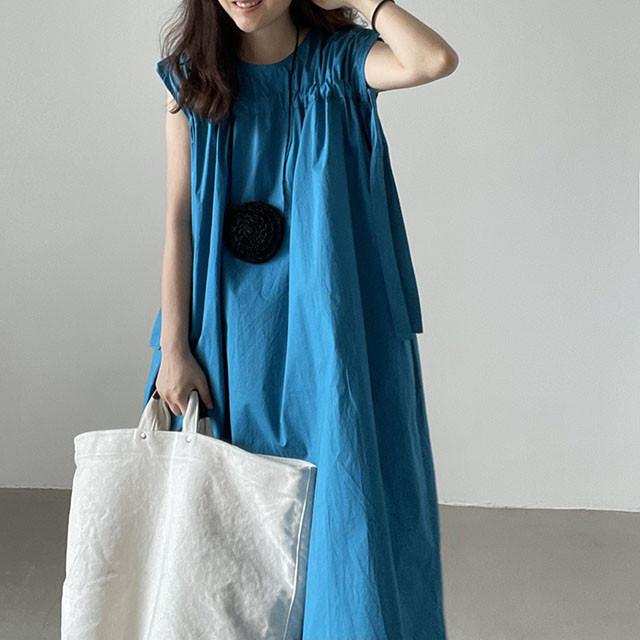 韩国chic百搭宽松韩版连衣裙2026夏季新品中长款气质显瘦裙子 女