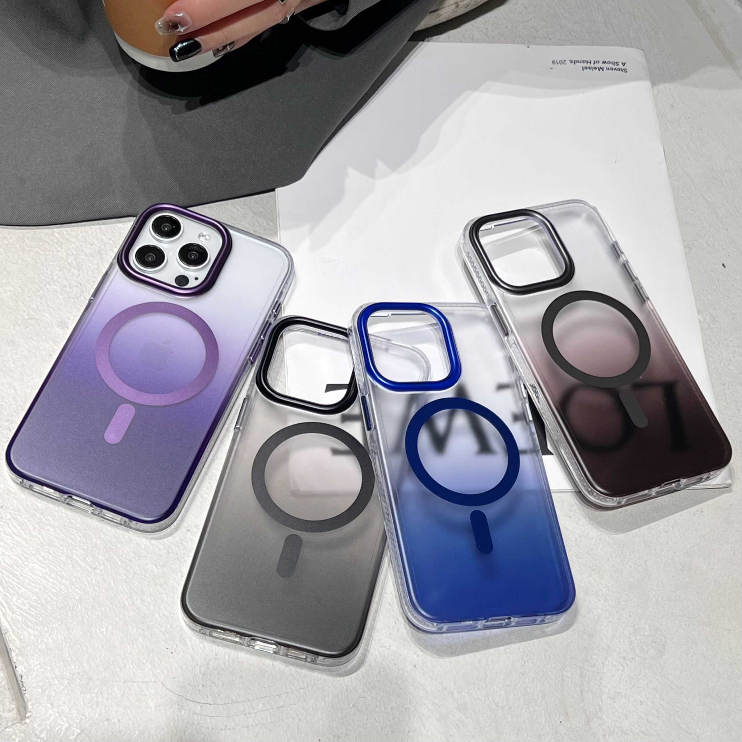 magsafe磁吸磨砂无线充电适用iphone15promax手机壳14pro防摔高级感男生纯色女新款简约软边小众情侣高端