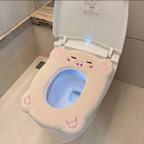 026秋冬新款小猪造型马桶垫粘扣