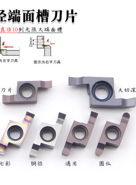 小径端面槽刀片GER200-DD刀头GER300-R1.5-DD/GER400端面槽刀粒