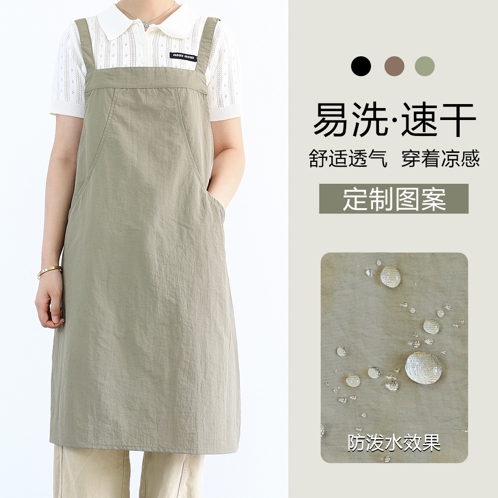 餐饮专用防水围裙定制背带工作服