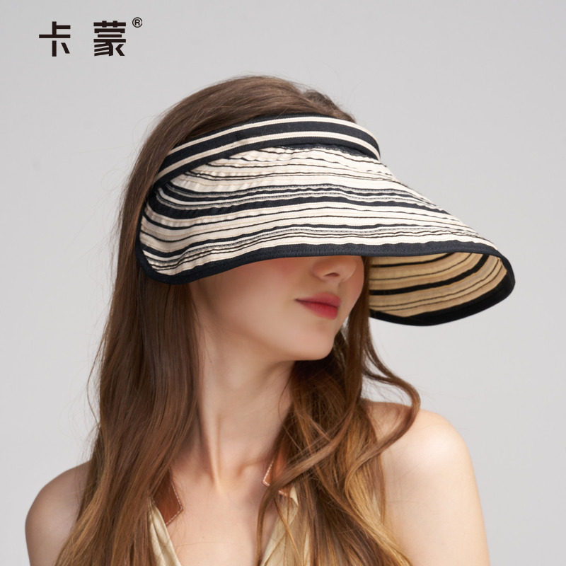 【达人推荐】卡蒙旗舰帽子空顶帽女款大帽檐发箍太阳帽防晒遮阳帽