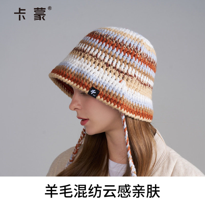 【卷毛推荐】卡蒙条纹渔夫帽女2025新款正流行高级感渔夫帽