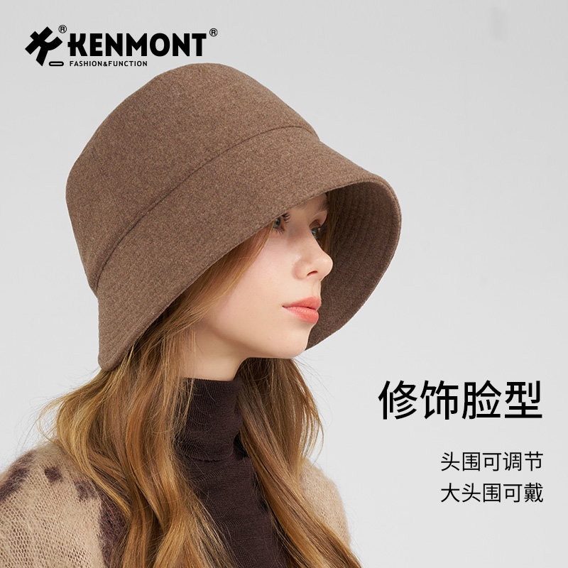 【号妹推荐】卡蒙高级感山羊绒环绕式护耳毛呢渔夫帽显脸小