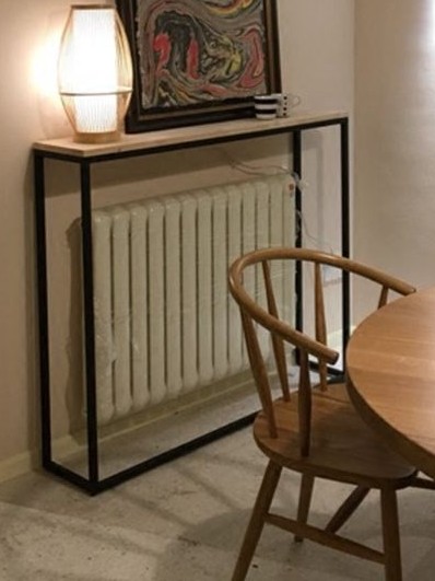 欧式玄关桌美式进门入户窄长靠墙边柜暖气片上方置物架装饰遮挡罩