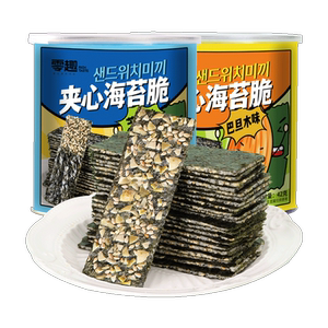 海苔夹心脆12罐芝麻味巴旦木味