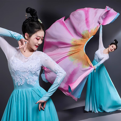 芙蓉似锦满城花舞蹈演出服现代女子群舞表演服古典舞飘逸舞蹈服装