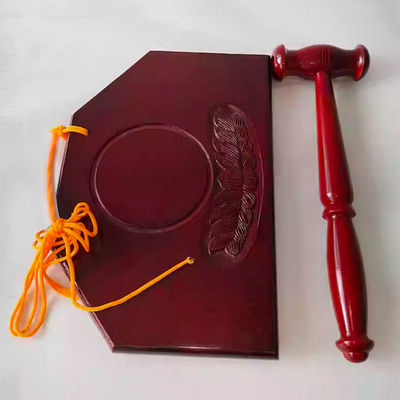 实木雕刻打板寺院云板加厚雕刻莲花戒尺清规戒律香板木锤佛堂打板