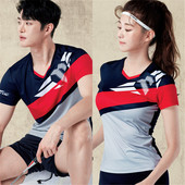 宽松速干吸汗团购定制队服 运动服男士 特价 清仓羽毛球服女短袖