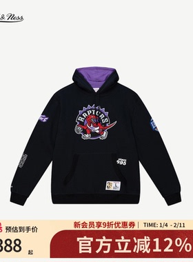 mitchell&ness卫衣公牛湖人猛龙美式简约复古显瘦连帽卫衣男MN