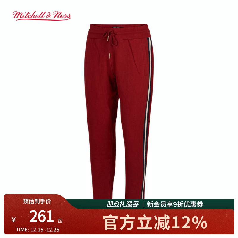 mitchellness运动系带长裤抓绒